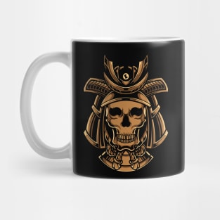 Samurai Skull Oni Mask Illustration Mug